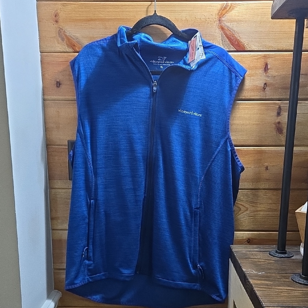 Vineyard Vines Royal Blue Men's Sleeveless Zip Vest 0291